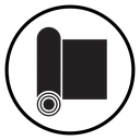 Yoga Mat Rolled Circle icon