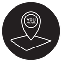 You are here pointer icon