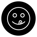 Yummy smile emoji icon