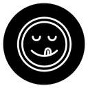 Yummy smile emoji icon