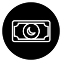Zakat with money gift icon