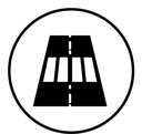 Zebra crossing black filled icon
