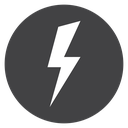 Zigzag Lightning Bolt Black Filled icon