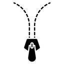Zipper Black Filled icon