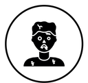 Zombie black filled icon