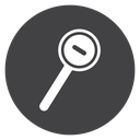 Zoom Out Magnifier Black Filled icon