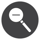 Zoom Out Black Filled icon