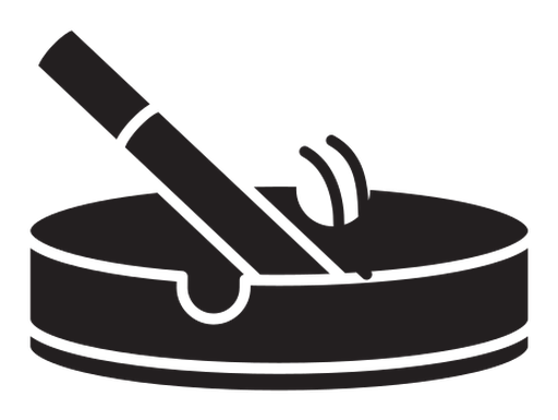 Ash Tray black filled icon