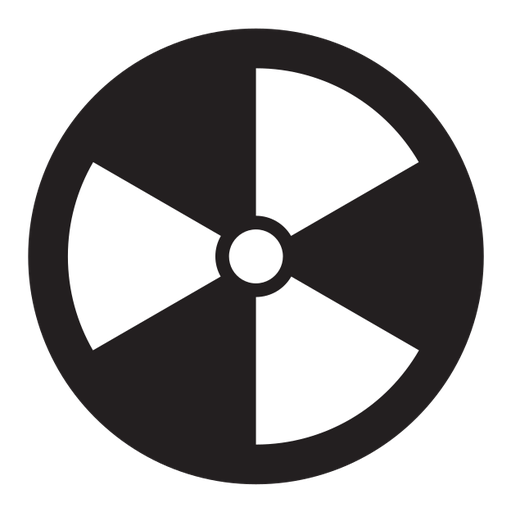 Nuclear Symbol black filled icon