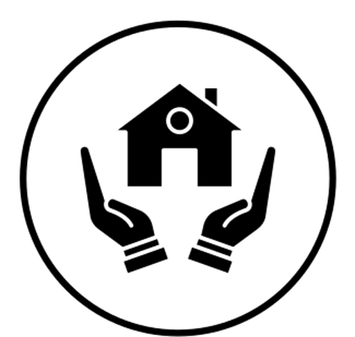 Safe home black filled icon