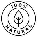 100% Natural Black Outline icon