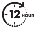 12 Hours clock icon