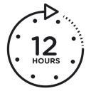 12 hours clock 3 icon