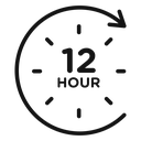 12 hours clock icon