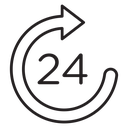 24 hours icon