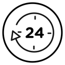 24 hours icon