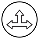 3 Arrow Way Circle icon