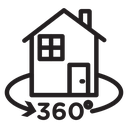 360 degree house icon
