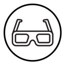 3D glasses icon