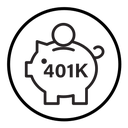 401k retirement savings icon