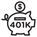 401k retirement savings icon
