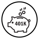 401k retirement savings icon