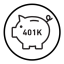 401k retirement savings icon
