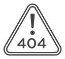 404 Error Black Outline icon