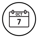 7 october date icon