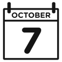 7 october date icon