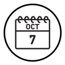7 october date icon