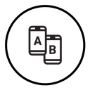 A B testing icon