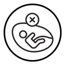 Abortion of fetus icon