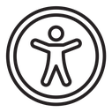 Accessibility Black Outline icon
