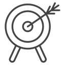 Accuracy Target Arrow Black Outline icon