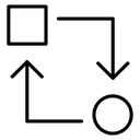 Adaptation Shape Swap Arrows icon