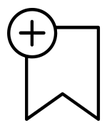 Add bookmark black outline icon