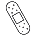 Adhesive Bandage Strip Black Outline icon