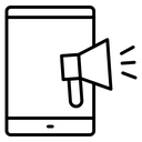 Advertising Megaphone Smartphone icon