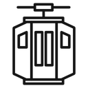 Aerial tramway Black Outline icon