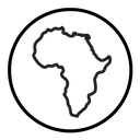 Africa map icon