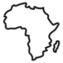 Africa map icon