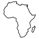 Africa map icon