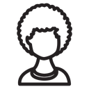 Afro-american woman or girl icon
