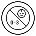 Age restriction sign for child icon
