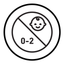 Age restriction sign for child icon