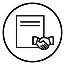 Agreement Black Outline icon