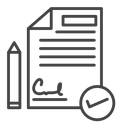 Agreement Black Outline icon