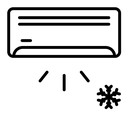 Air conditioner black outline icon