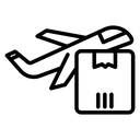 Air Delivery Parcel Plane icon